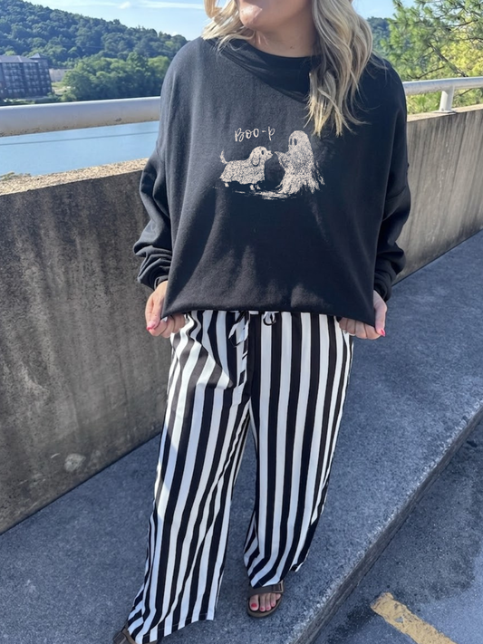 Boo-p Ghost and Dog - black sweatshirt