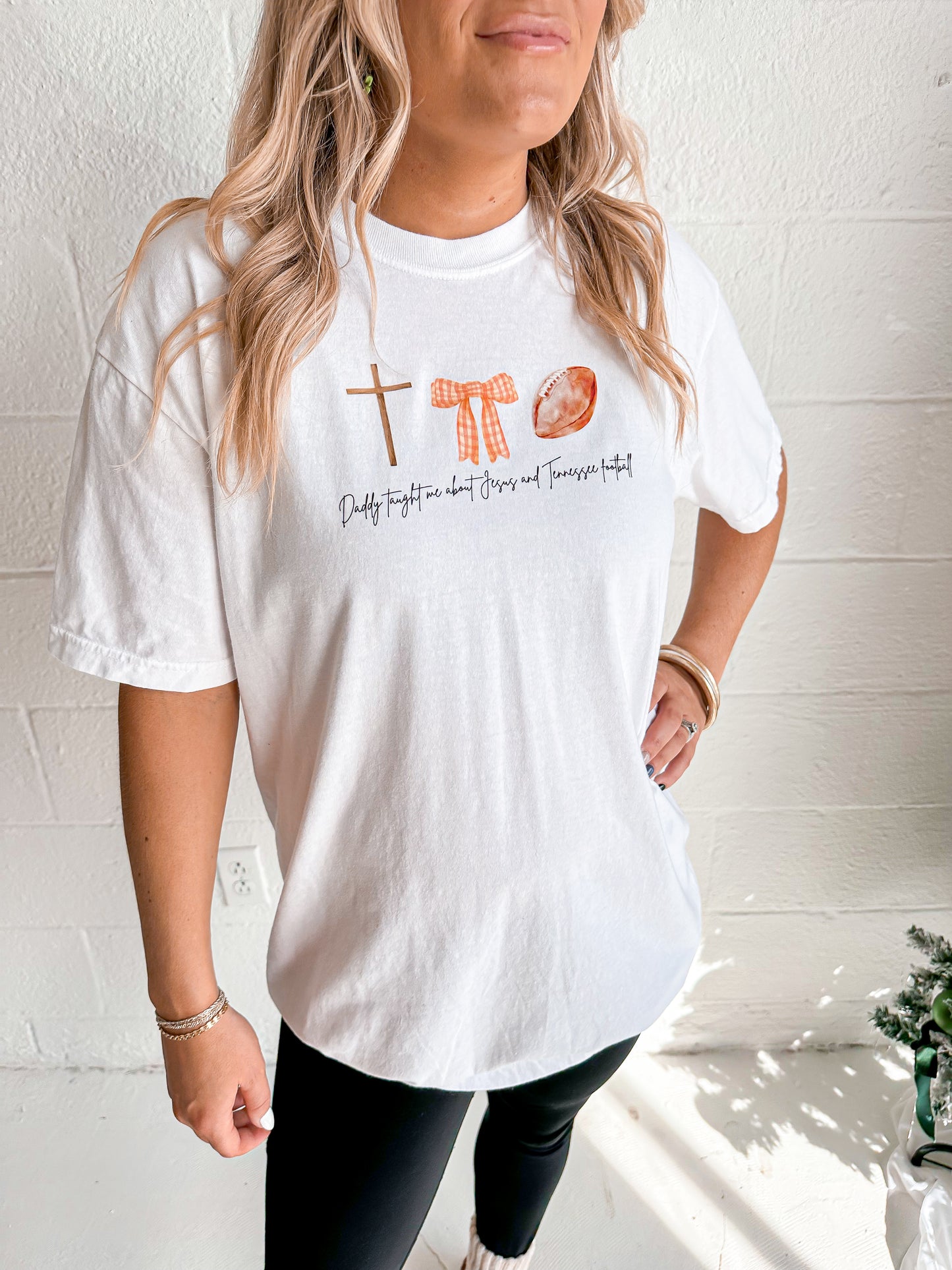 Jesus and Tennessee Football Tee