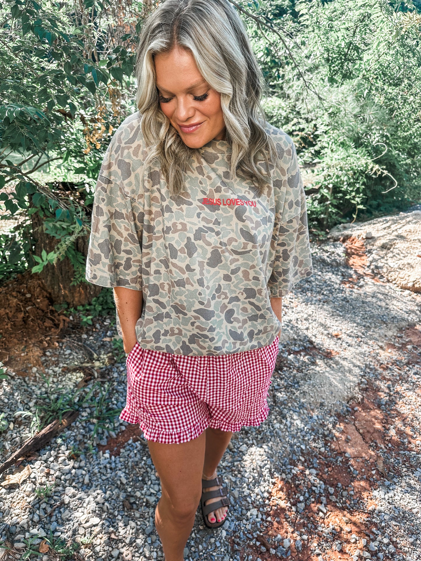 Jesus Loves You Duck Camo Graphic Tee
