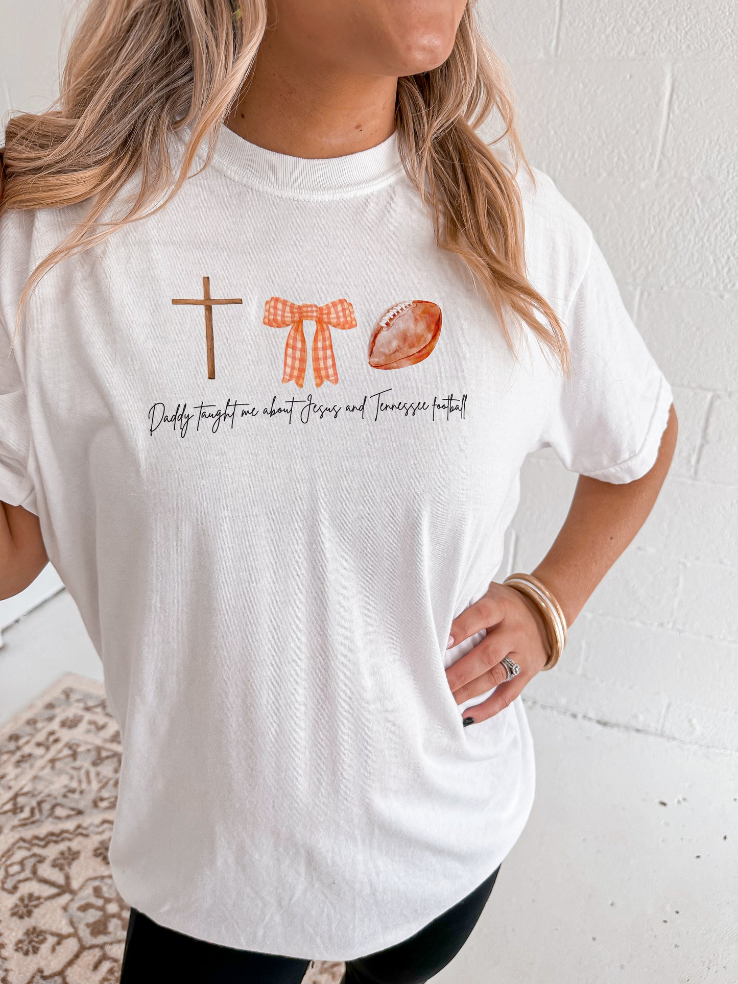 Jesus and Tennessee Football Tee