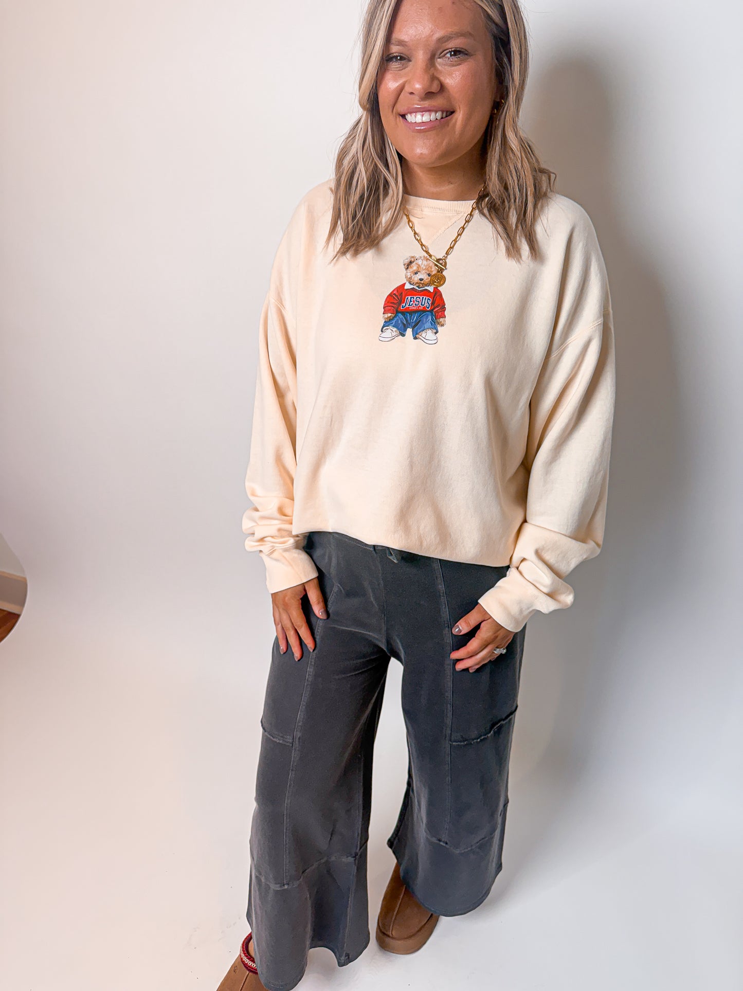 Jesus Loves Me Vintage Bear Sweatshirt