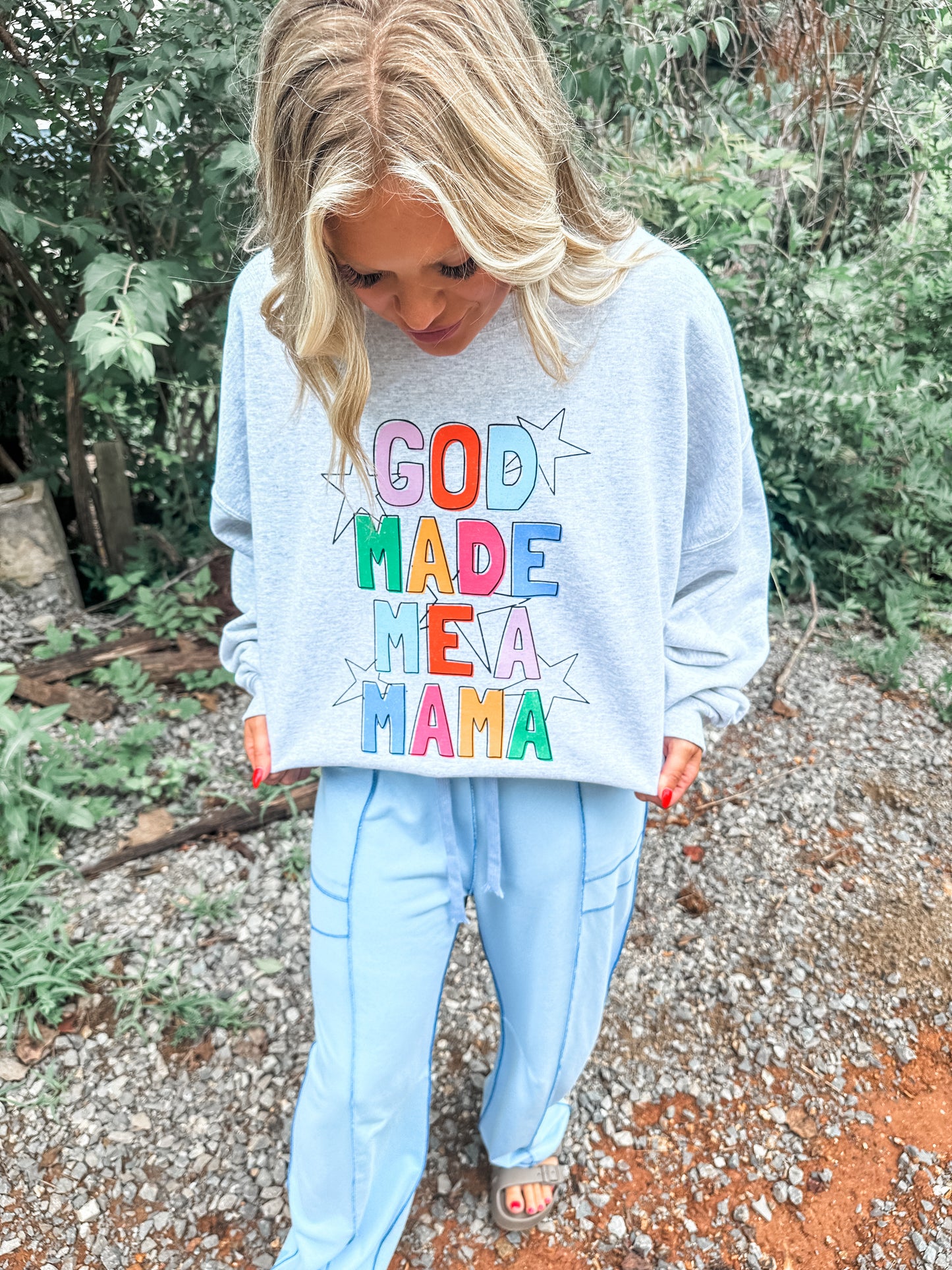 Relaxed Barrel Pants- Blue