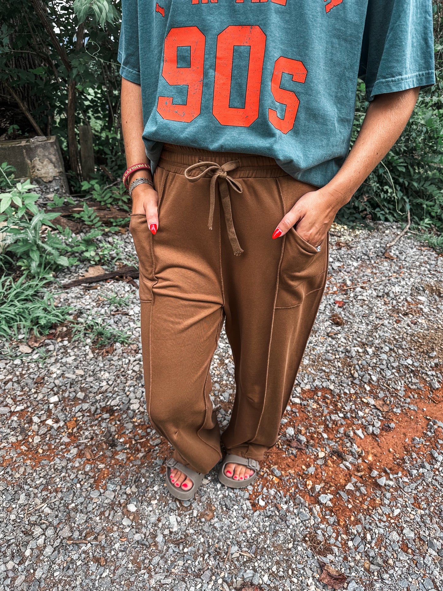 Relaxed Barrel Pants- Chocolate Brown