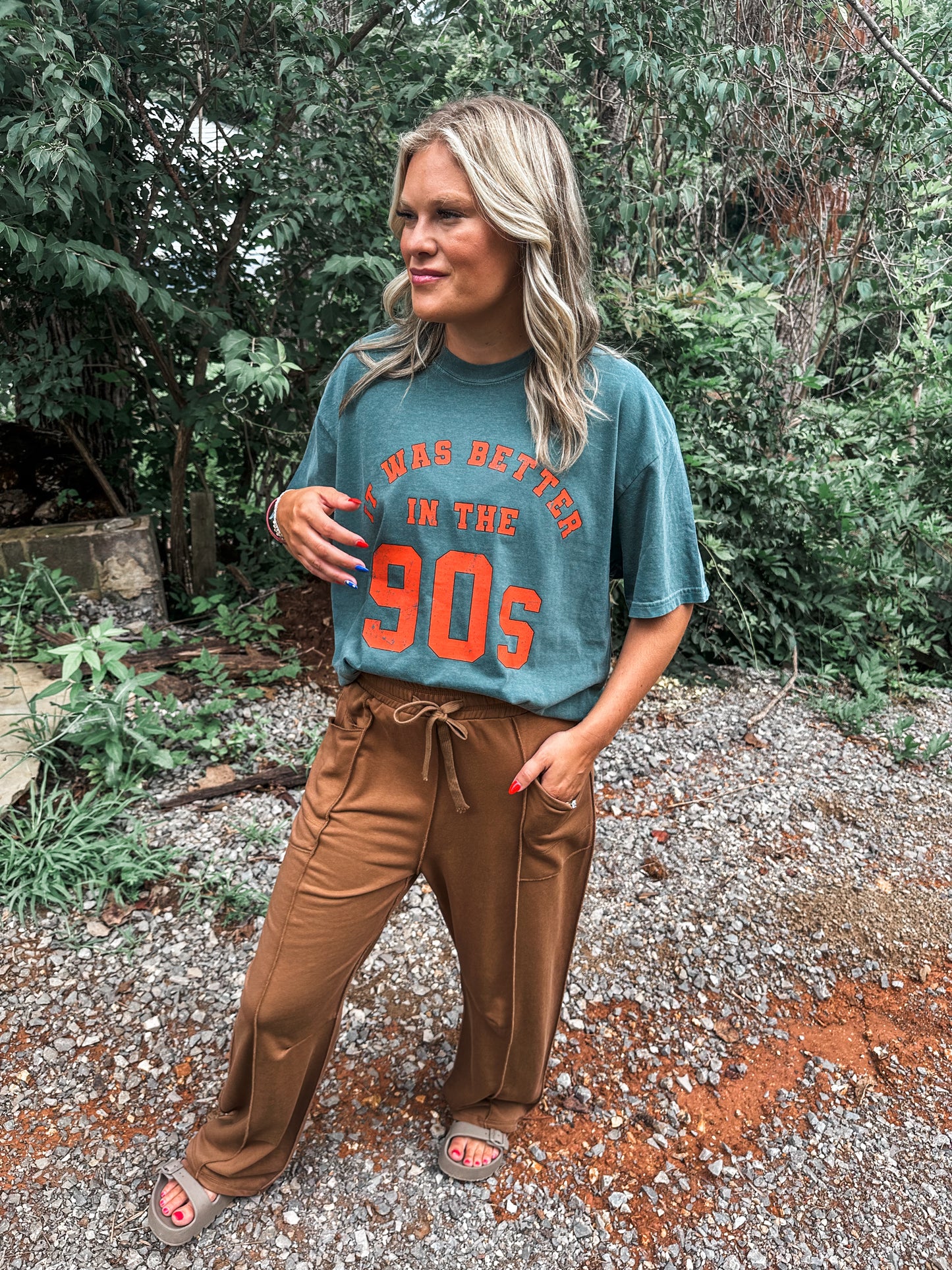 Relaxed Barrel Pants- Chocolate Brown