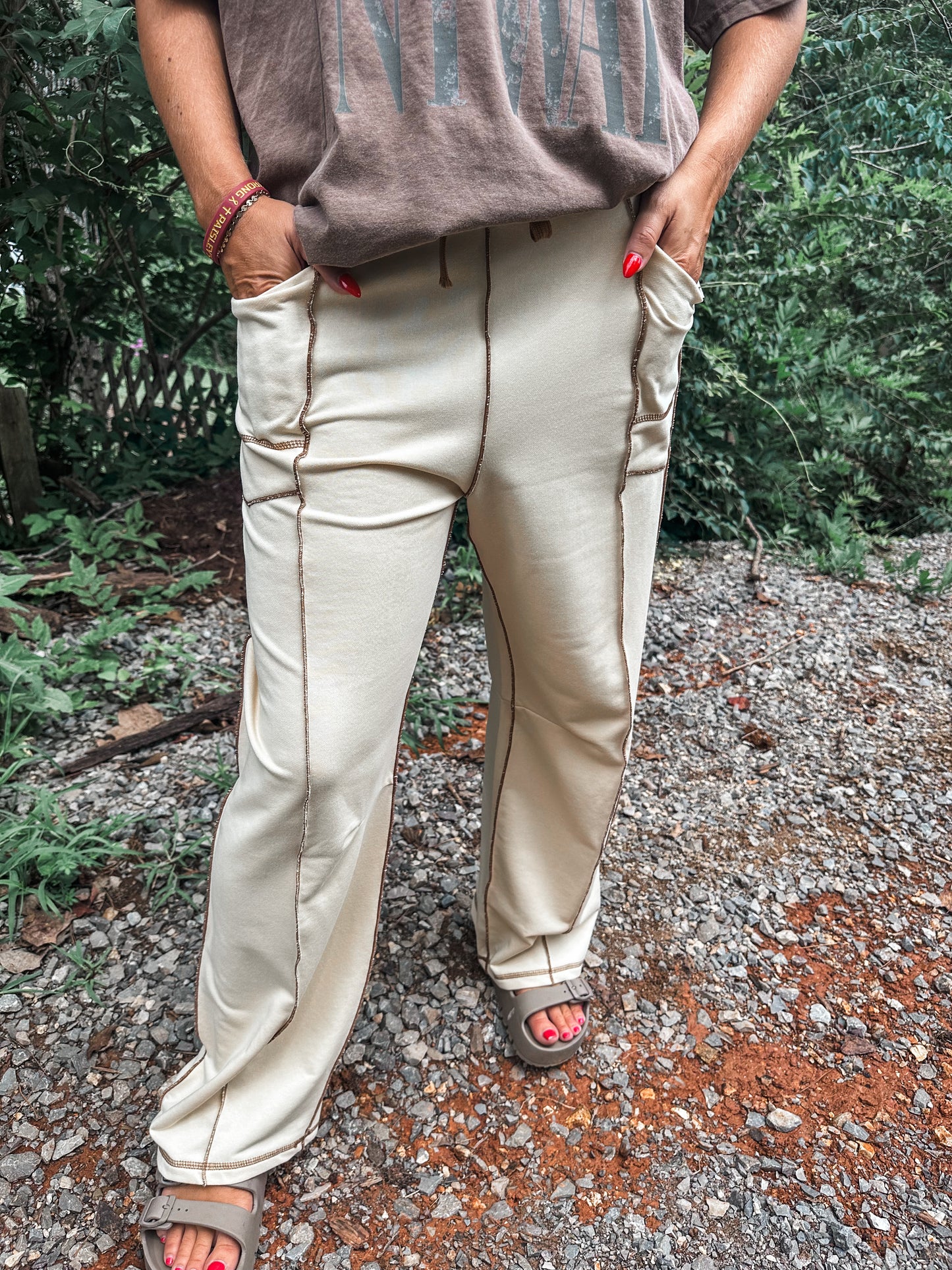 Relaxed Barrel Pants- Ivory