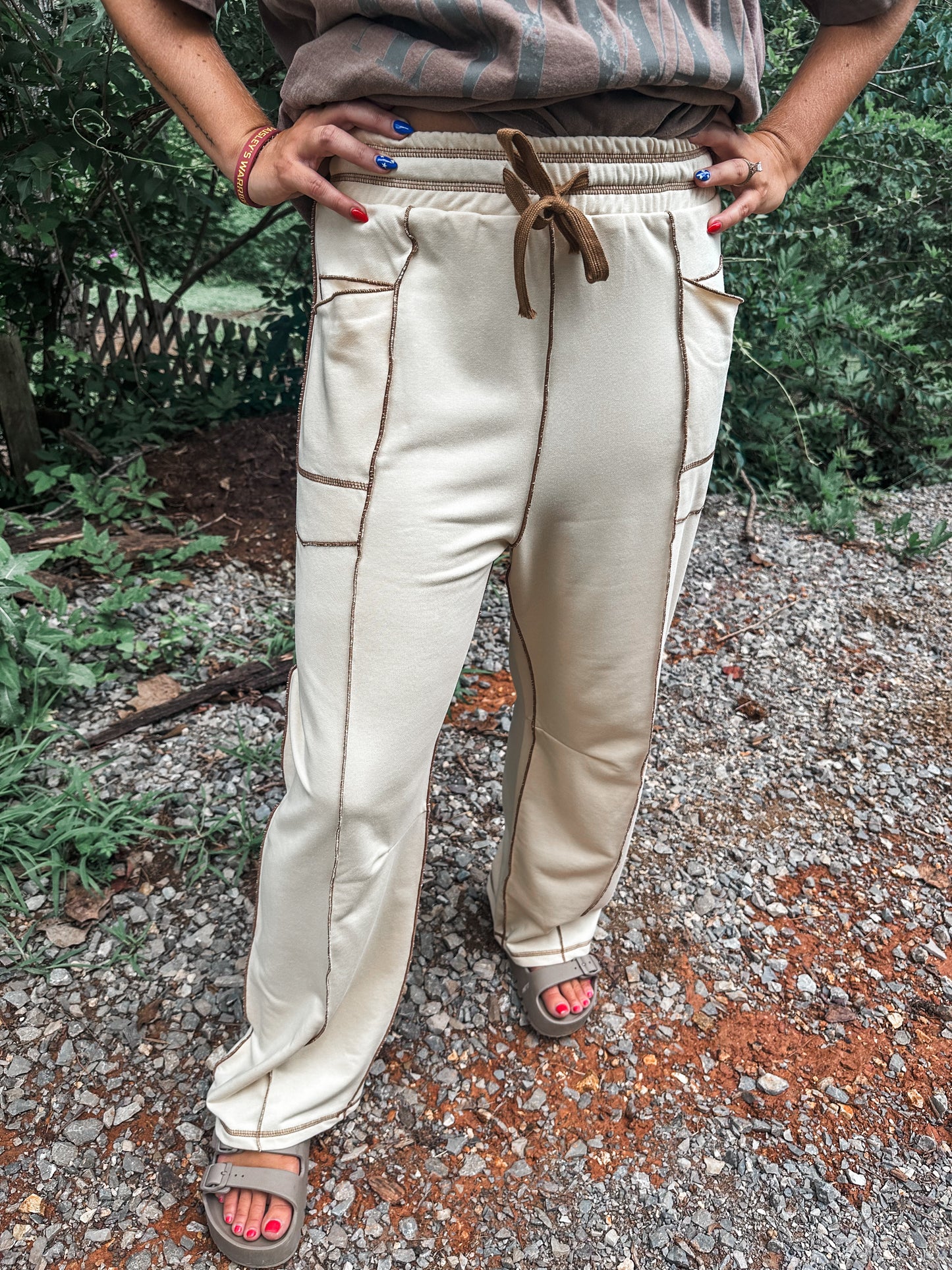 Relaxed Barrel Pants- Ivory
