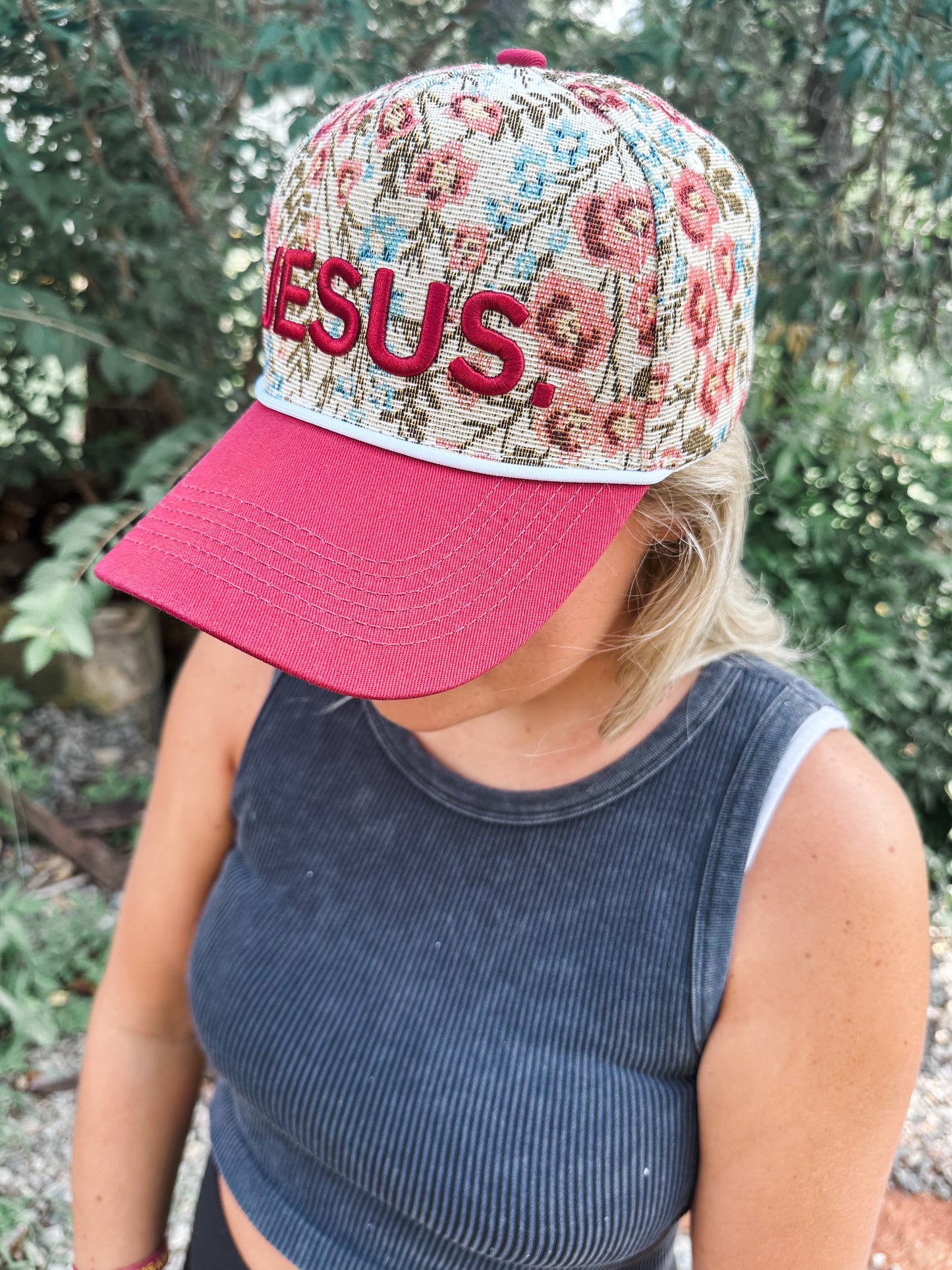Jesus. Floral Hat