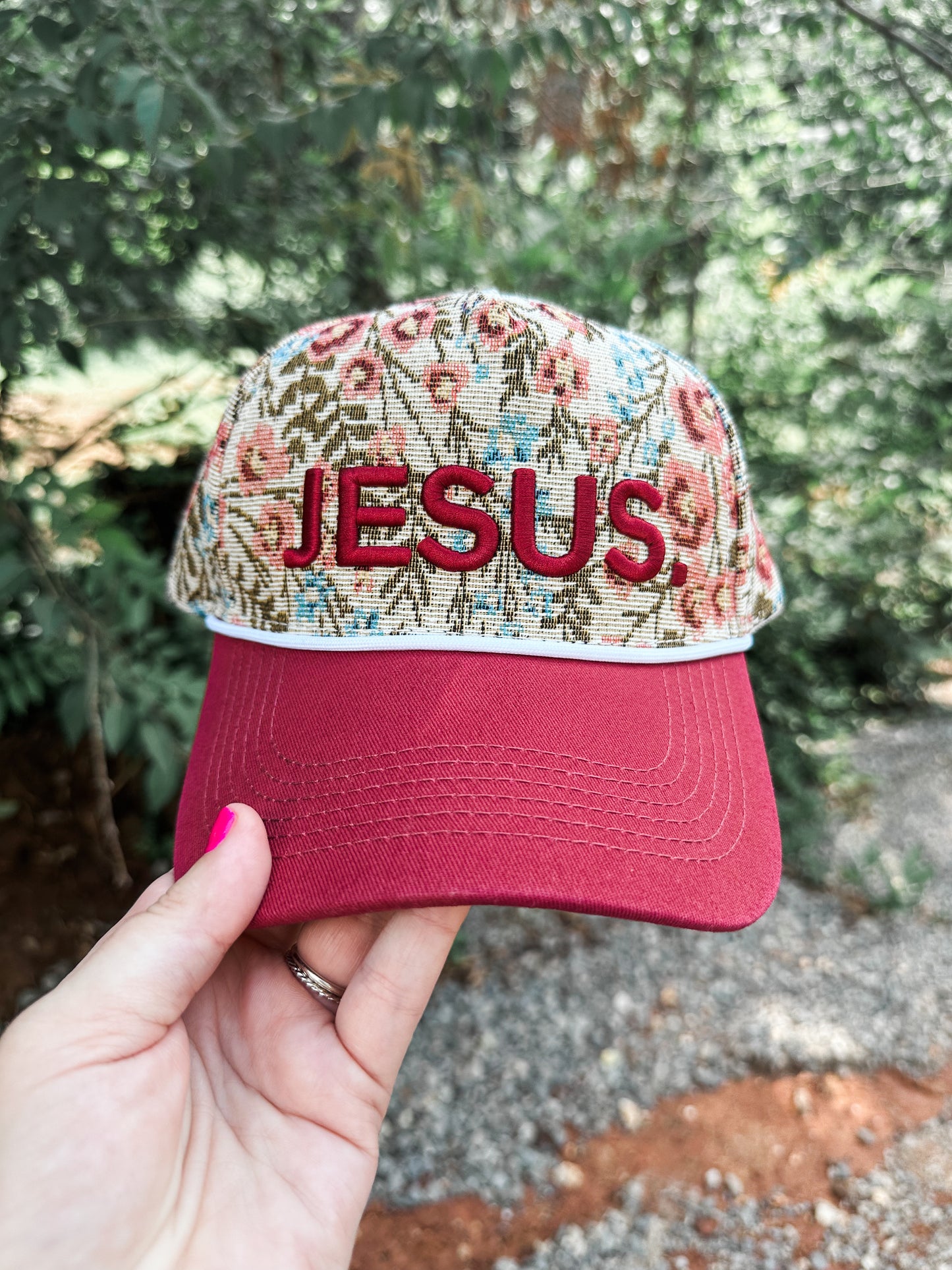 Jesus. Floral Hat