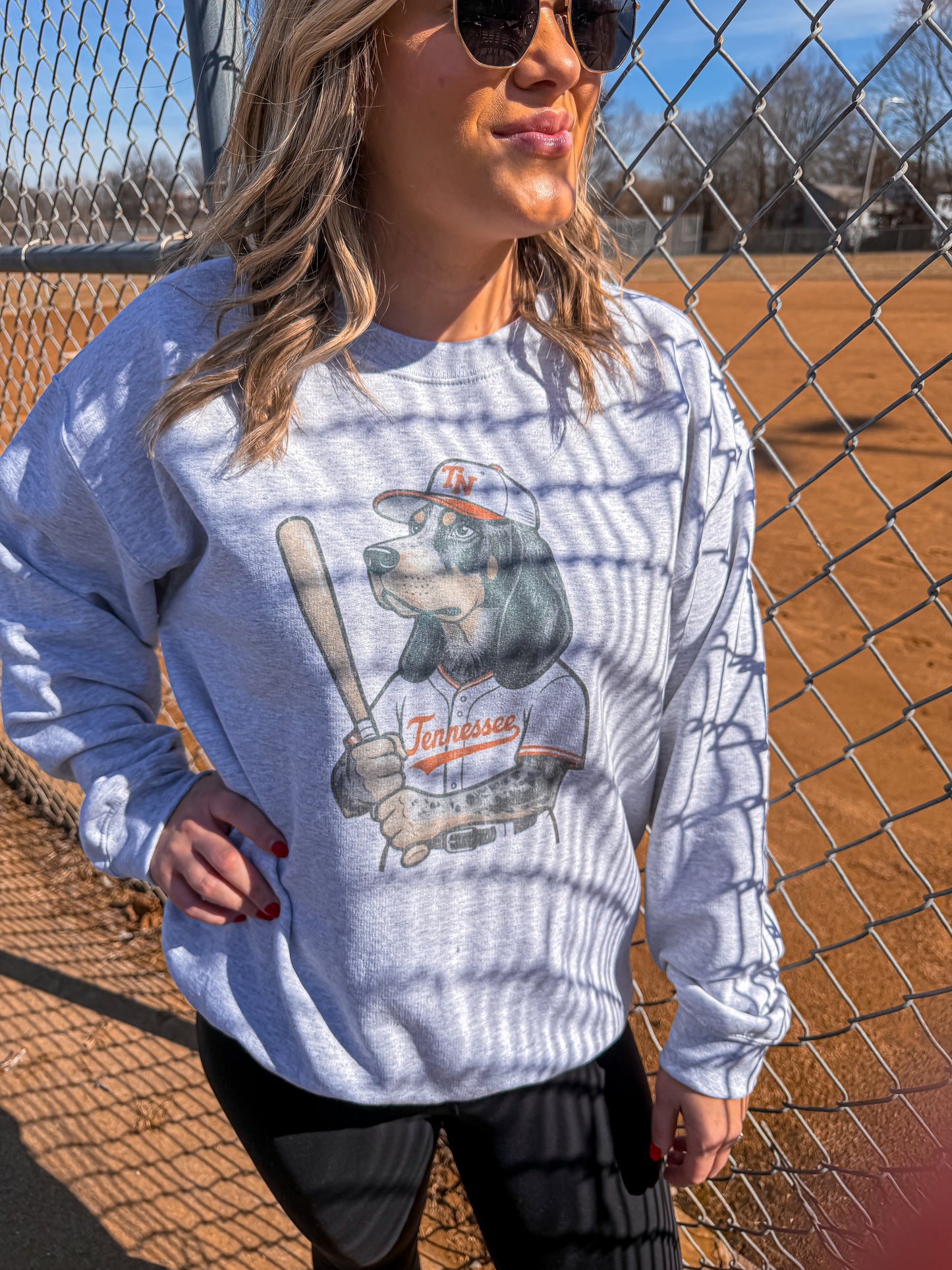 Vintage Mascot TN Baseball Ash Sweatshirt