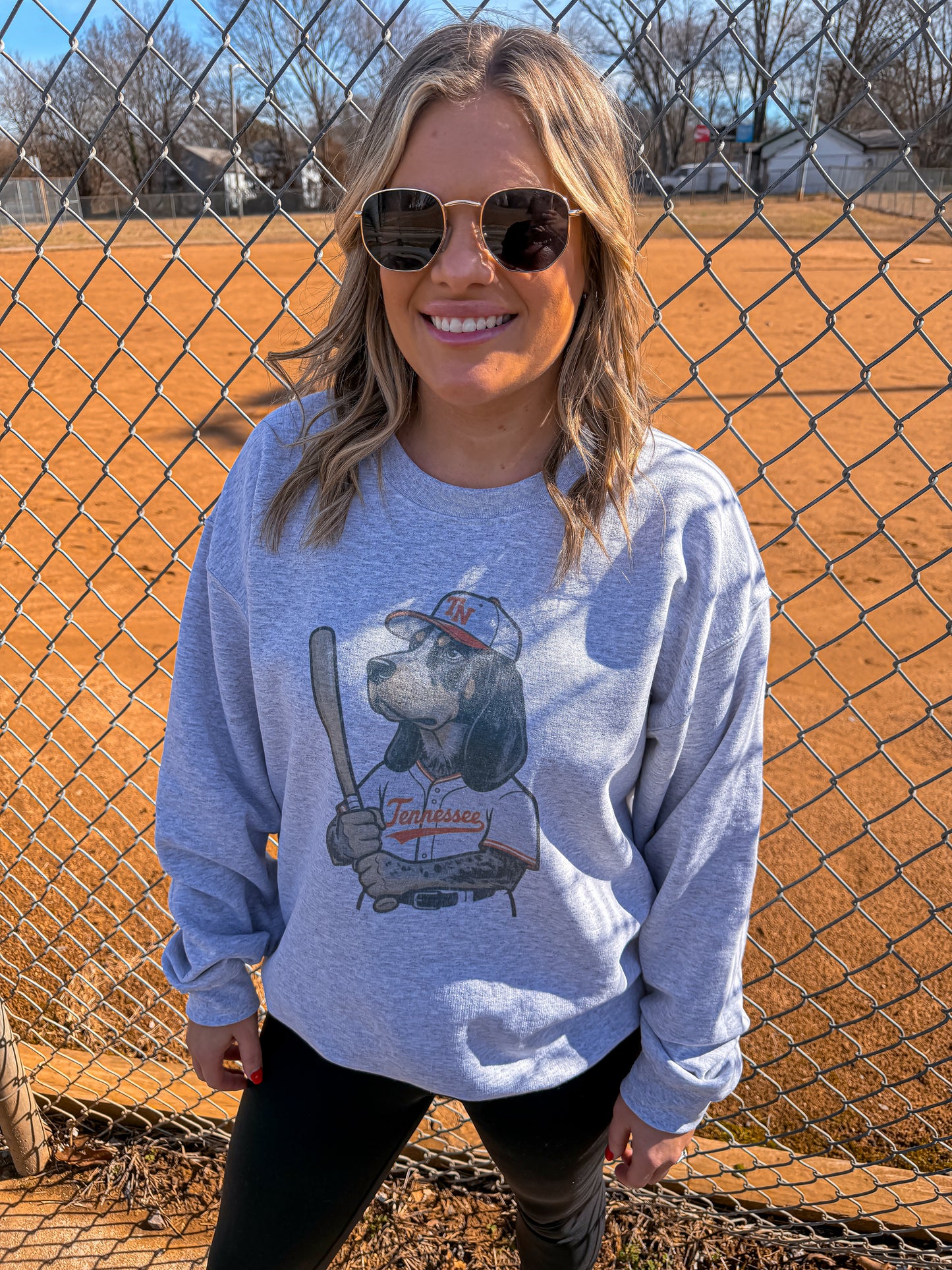 Vintage Mascot TN Baseball Ash Sweatshirt