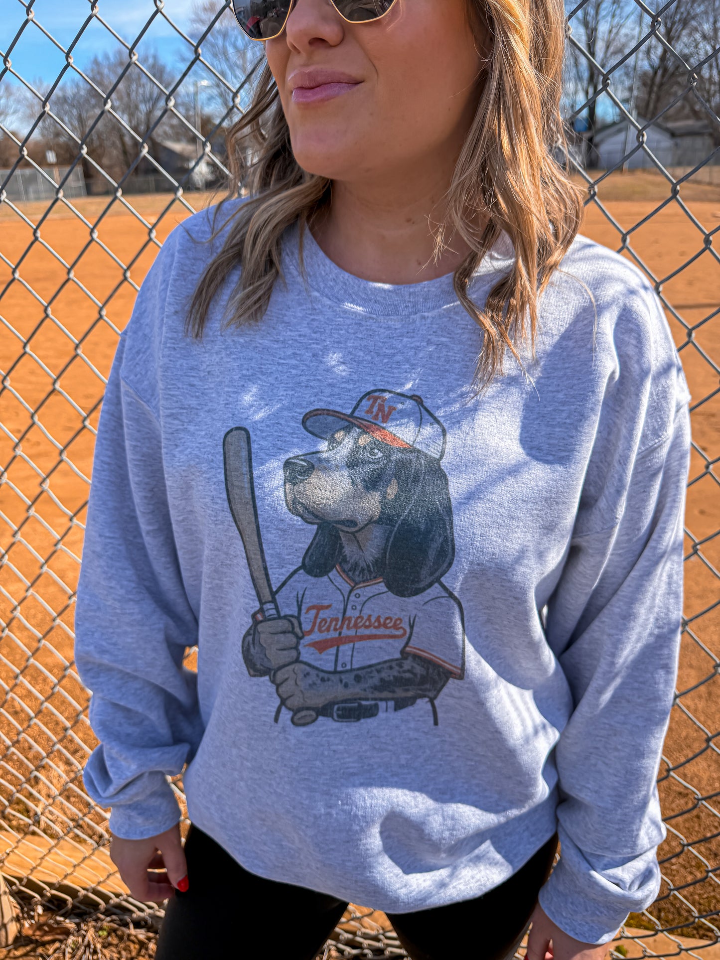 Vintage Mascot TN Baseball Ash Sweatshirt