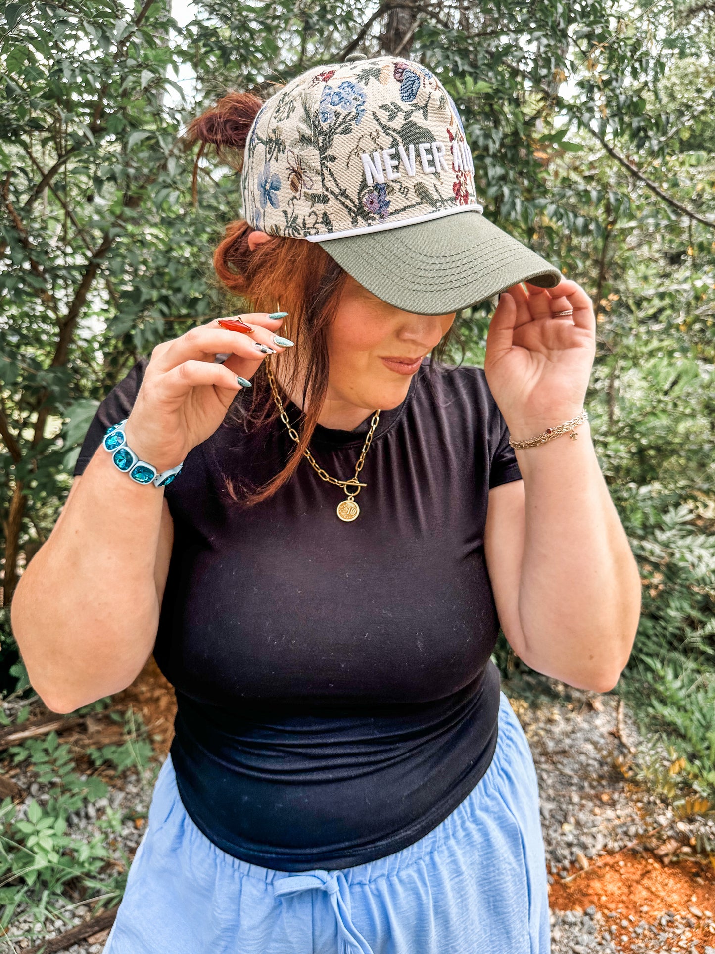 Never Alone Floral Hat