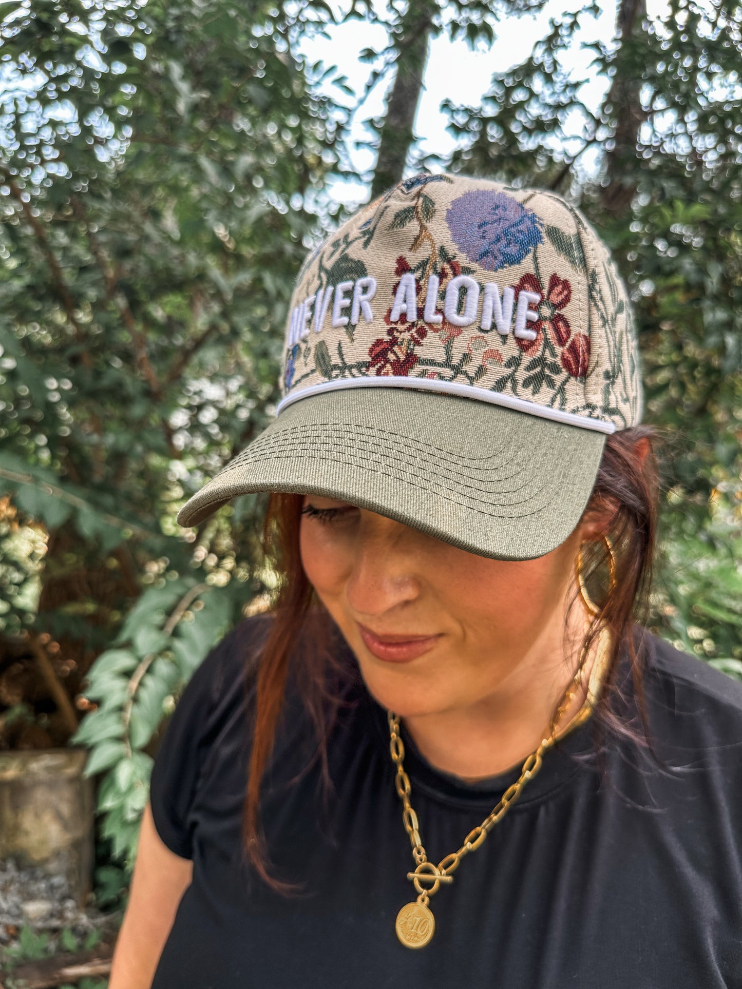 Never Alone Floral Hat