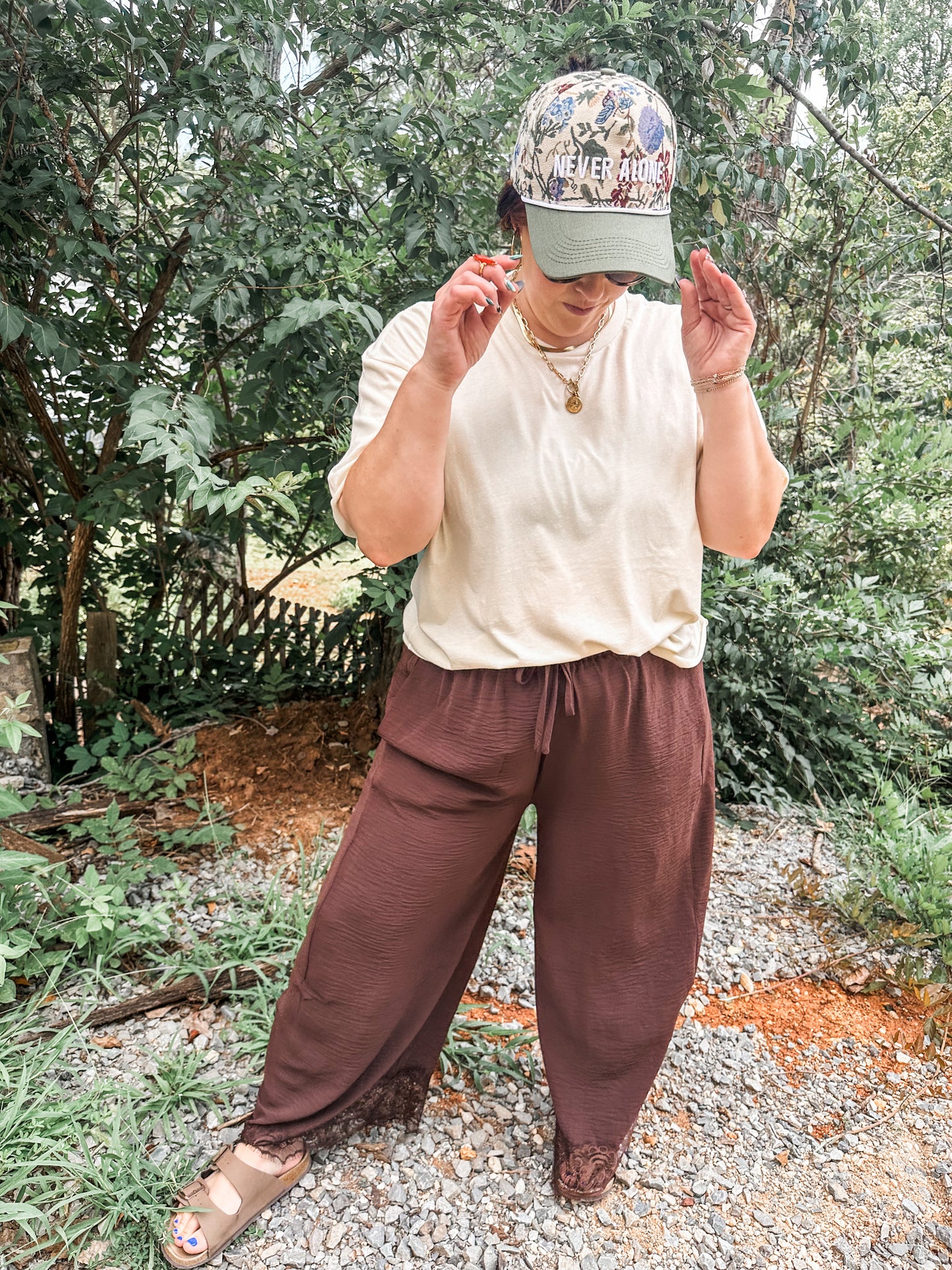 Never Alone Floral Hat