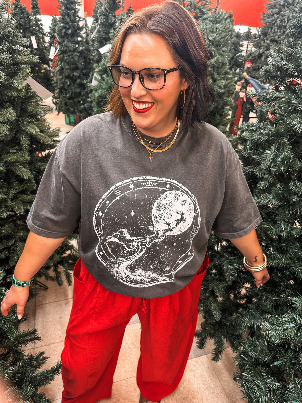 Magic of Christmas Sleigh- Pepper Tee