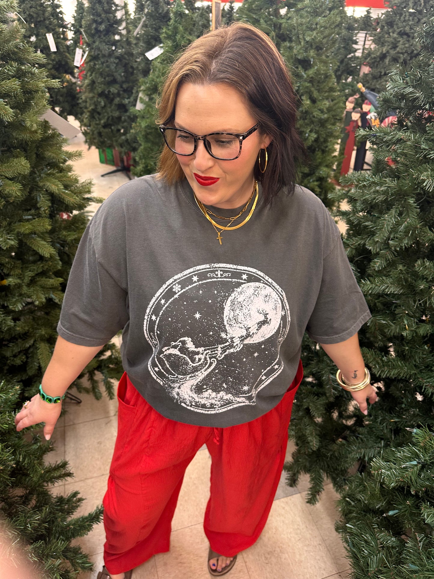 Magic of Christmas Sleigh- Pepper Tee