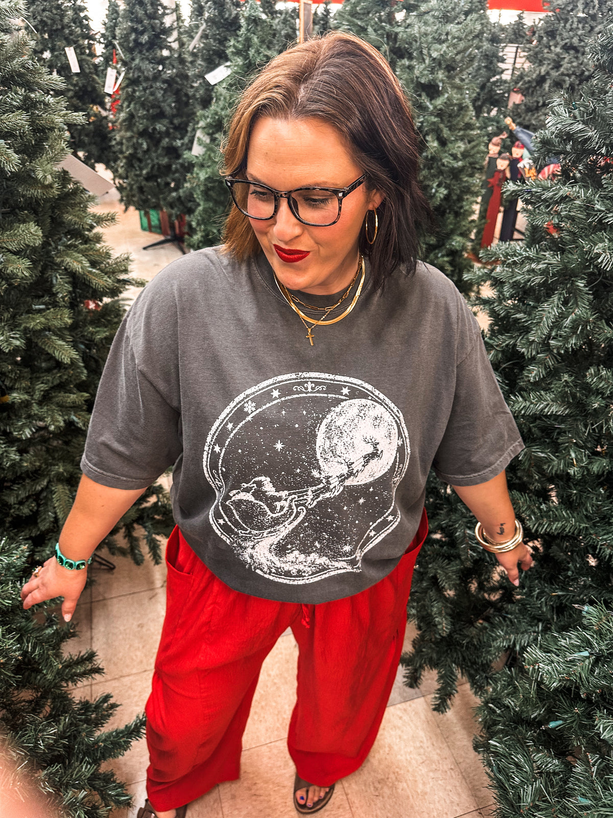 Magic of Christmas Sleigh- Pepper Tee