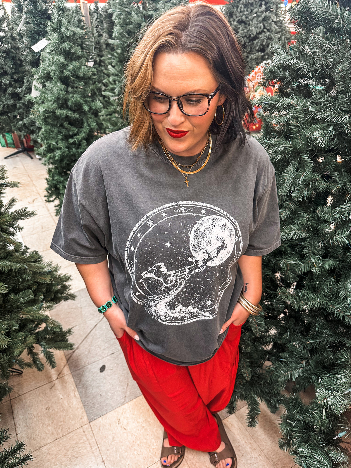 Magic of Christmas Sleigh- Pepper Tee