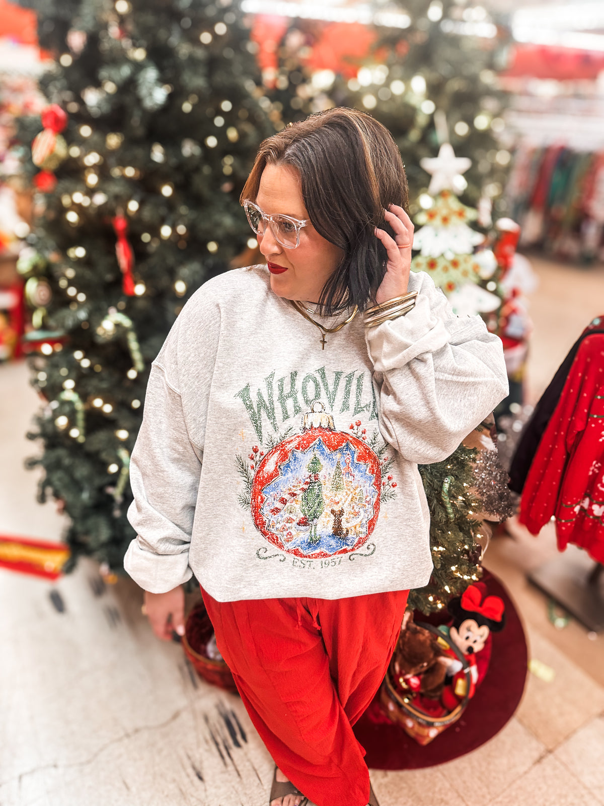Green Man Ornament Christmas Sweatshirt