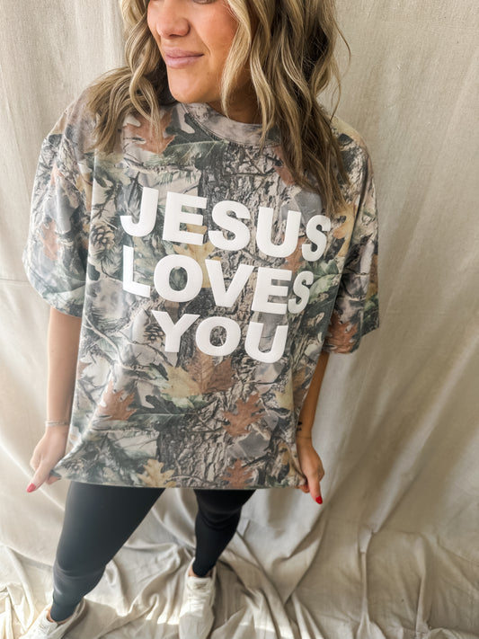 JESUS LOVES YOU Camo Tee