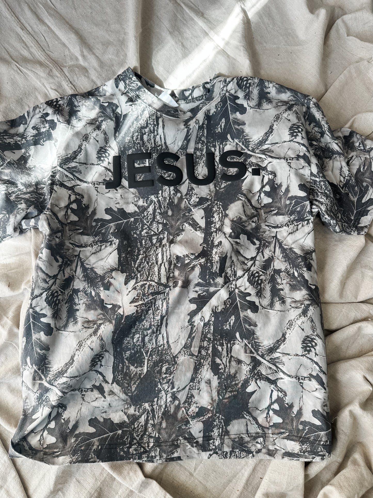 JESUS. Black Camo Tee