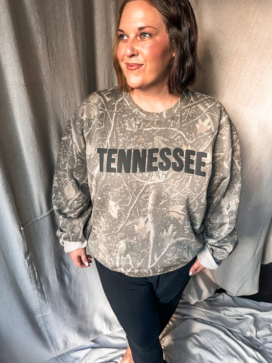 Tennessee Camo Sweatshirt- Puff