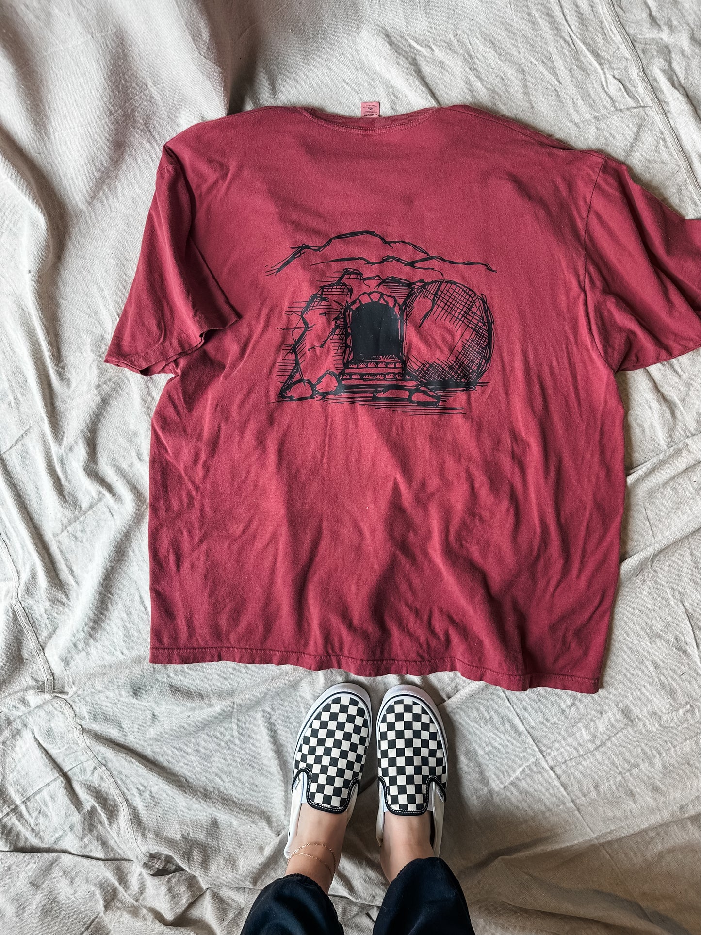 The Tomb was Empty- Crimson Vintage Tee