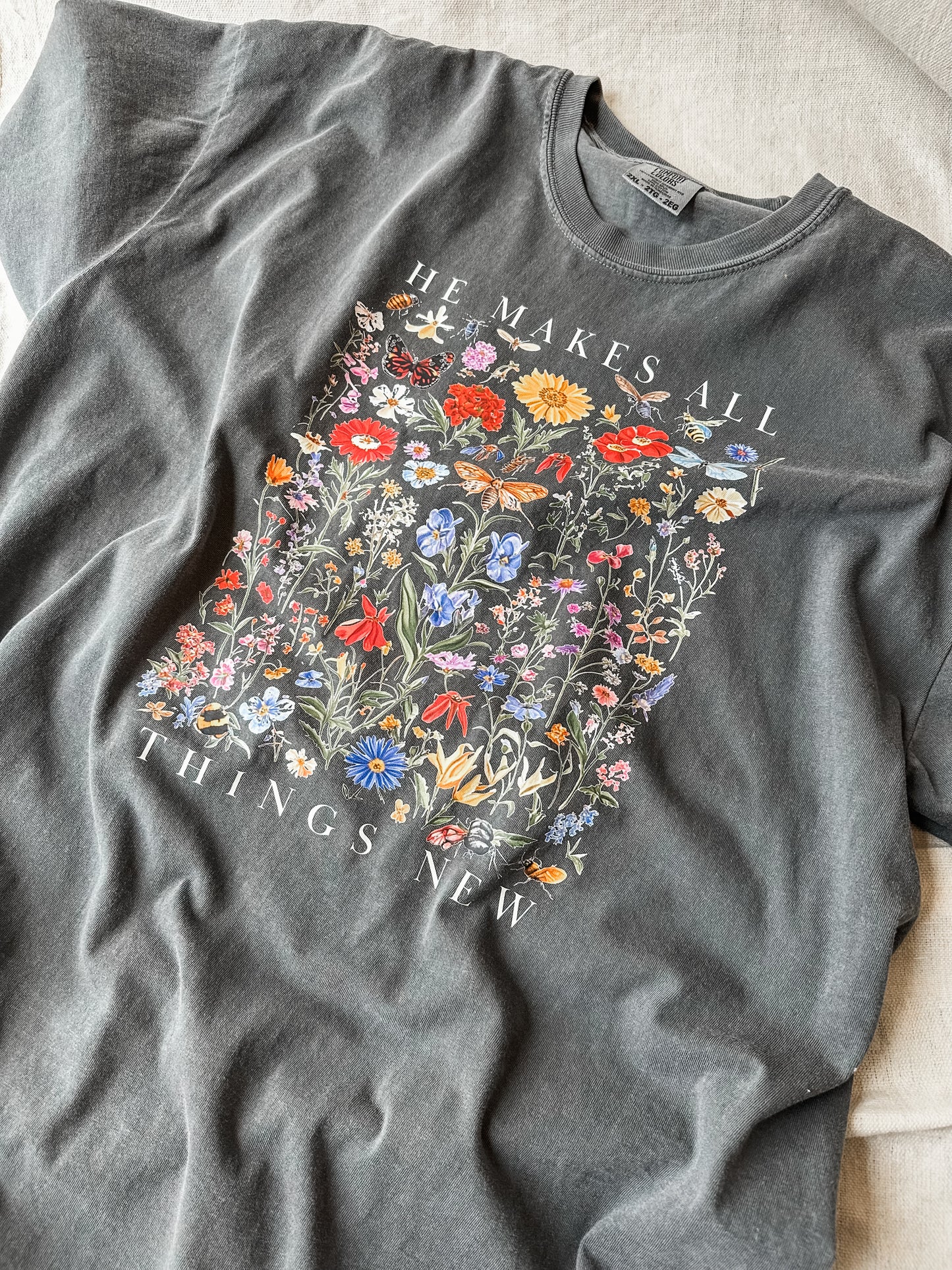 He Makes All Things New- Pepper Tee