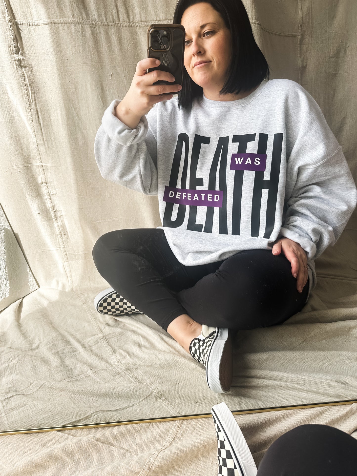 Death was Defeated Ash Sweatshirt
