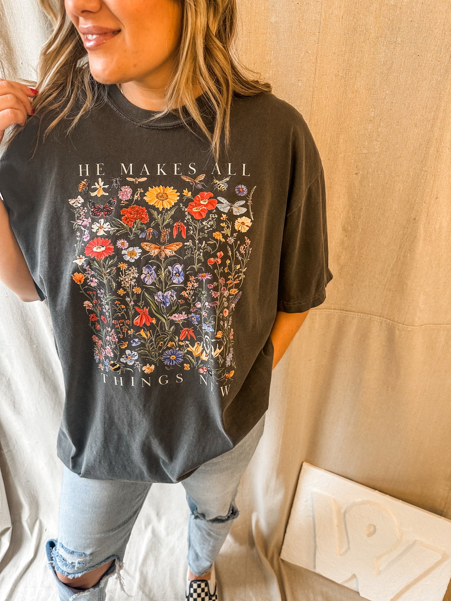 He Makes All Things New- Pepper Tee