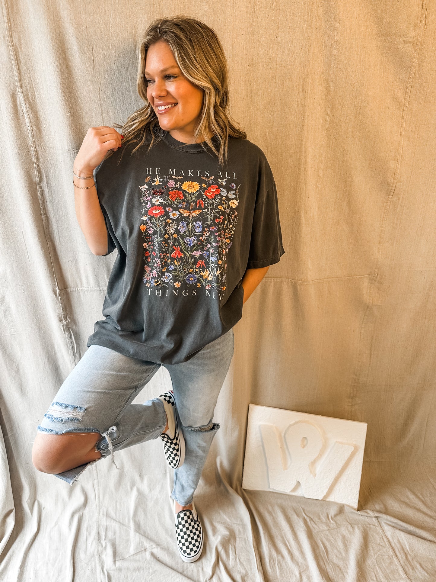 He Makes All Things New- Pepper Tee