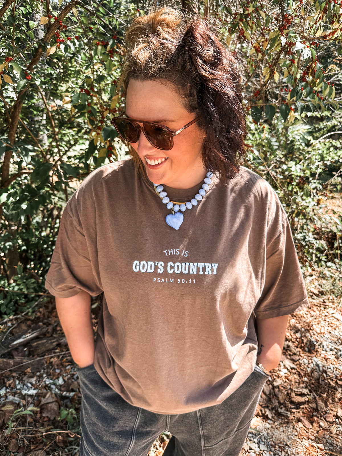 This is God's Country- Brown Tee