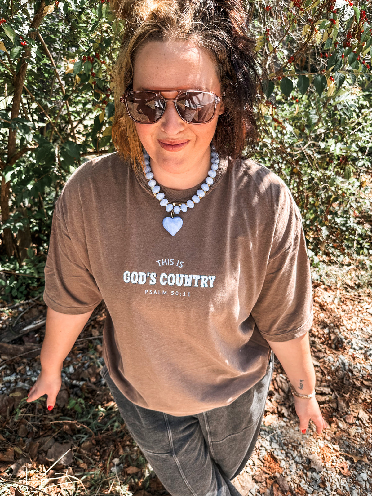 This is God's Country- Brown Tee