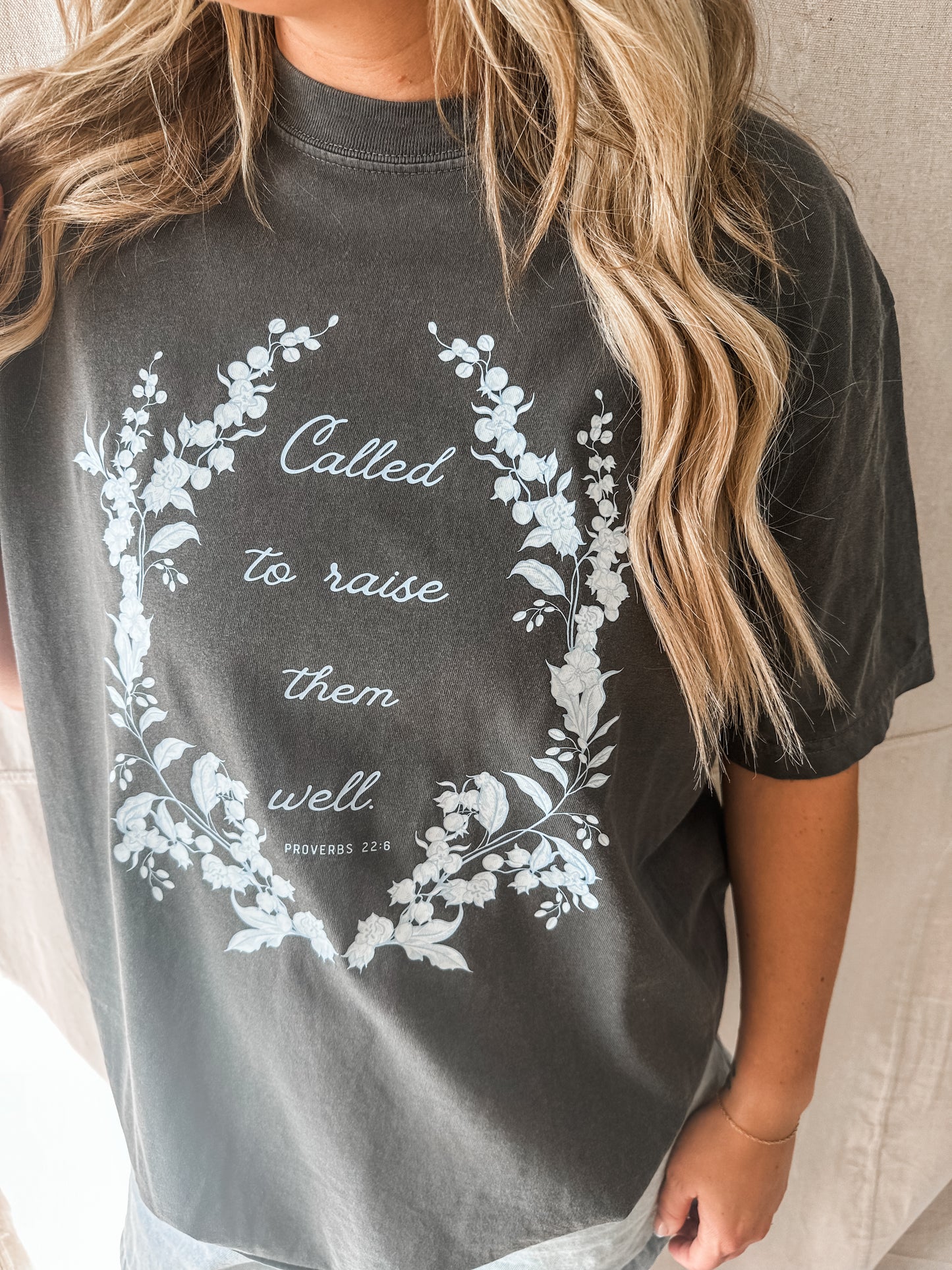 Called to Raise Them Well Tee – Pepper Comfort Colors Graphic Tee
