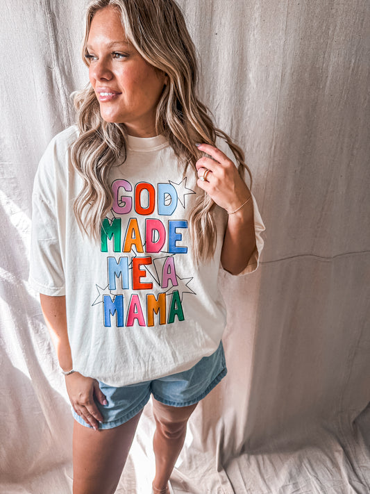 God Made Me a Mama Tee – Ivory Comfort Colors