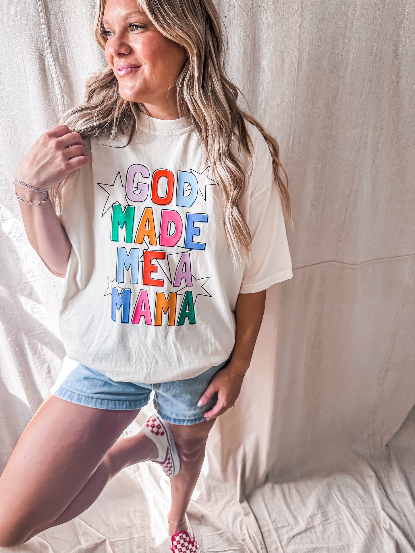 God Made Me a Mama Tee – Ivory Comfort Colors