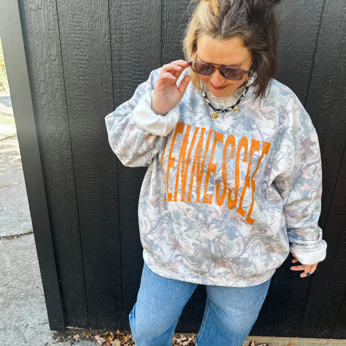 Green Camo Mockneck- TENNESSEE