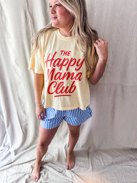The Happy Mama Club Crop Tee – Butter Comfort Colors
