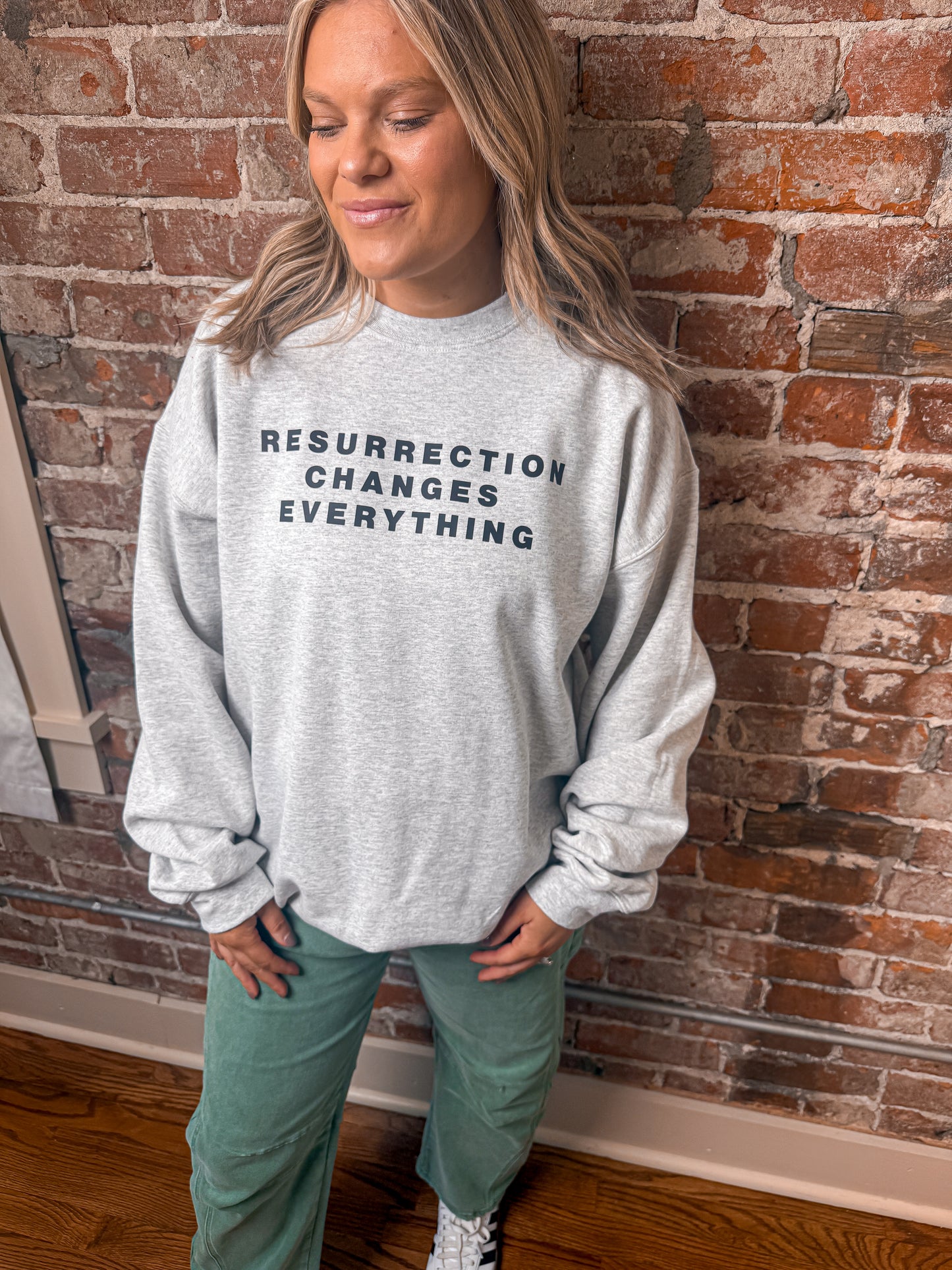 Resurrection Changes Everything- Ash Sweatshirt