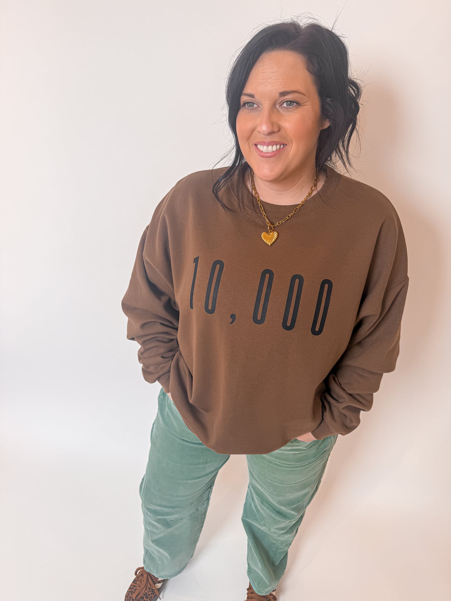 10,000- Brown Sweatshirt