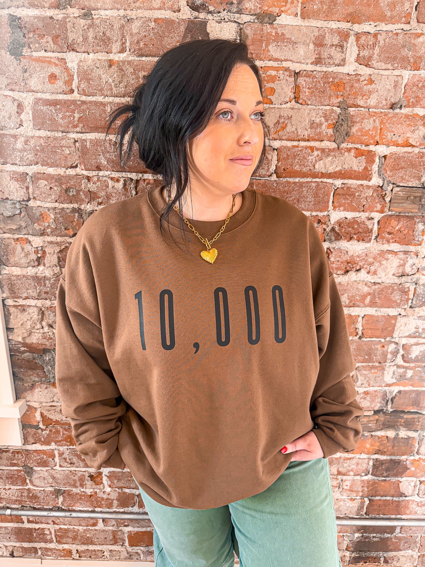 10,000- Brown Sweatshirt