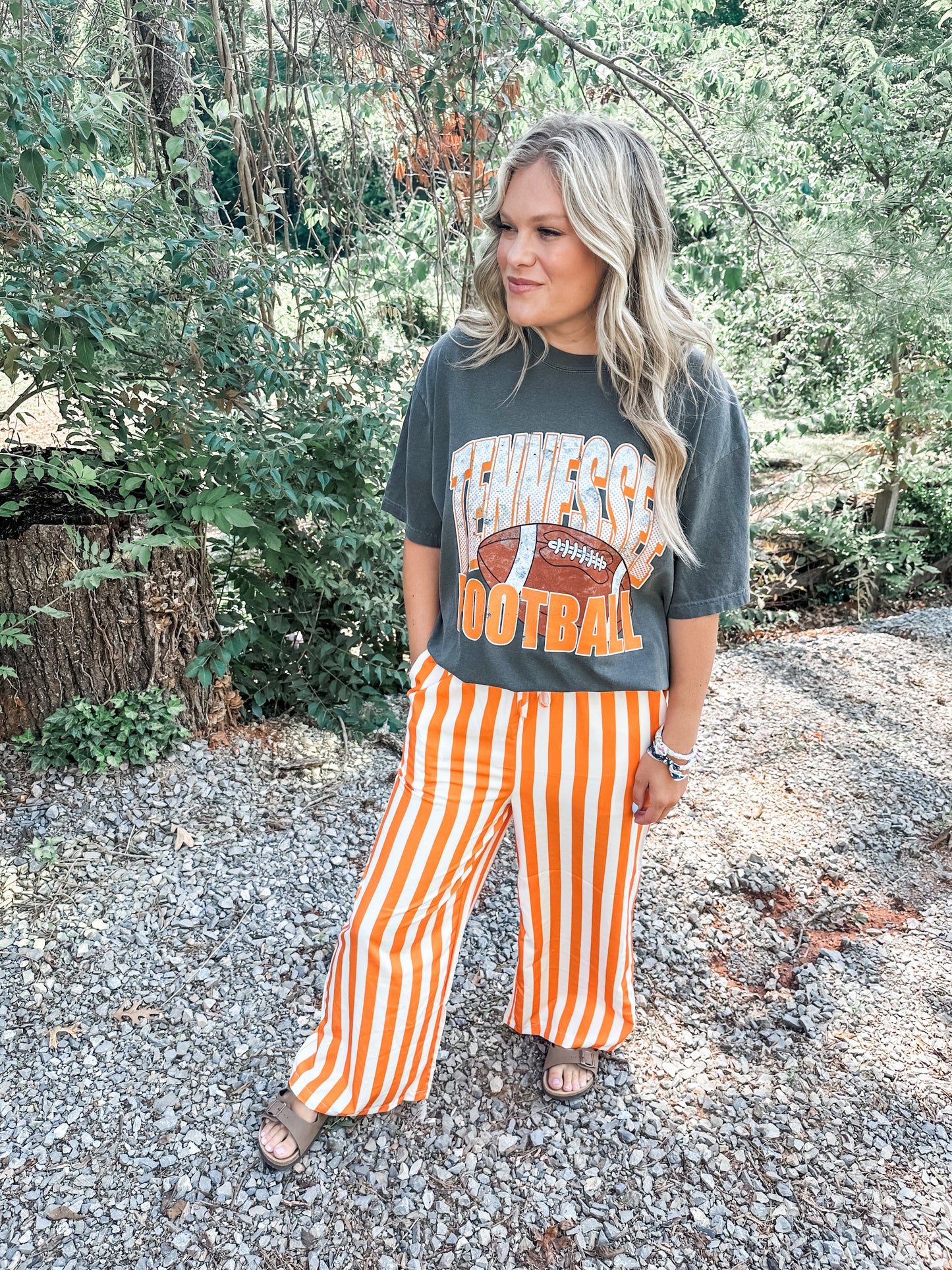 Red and White Striped Pants