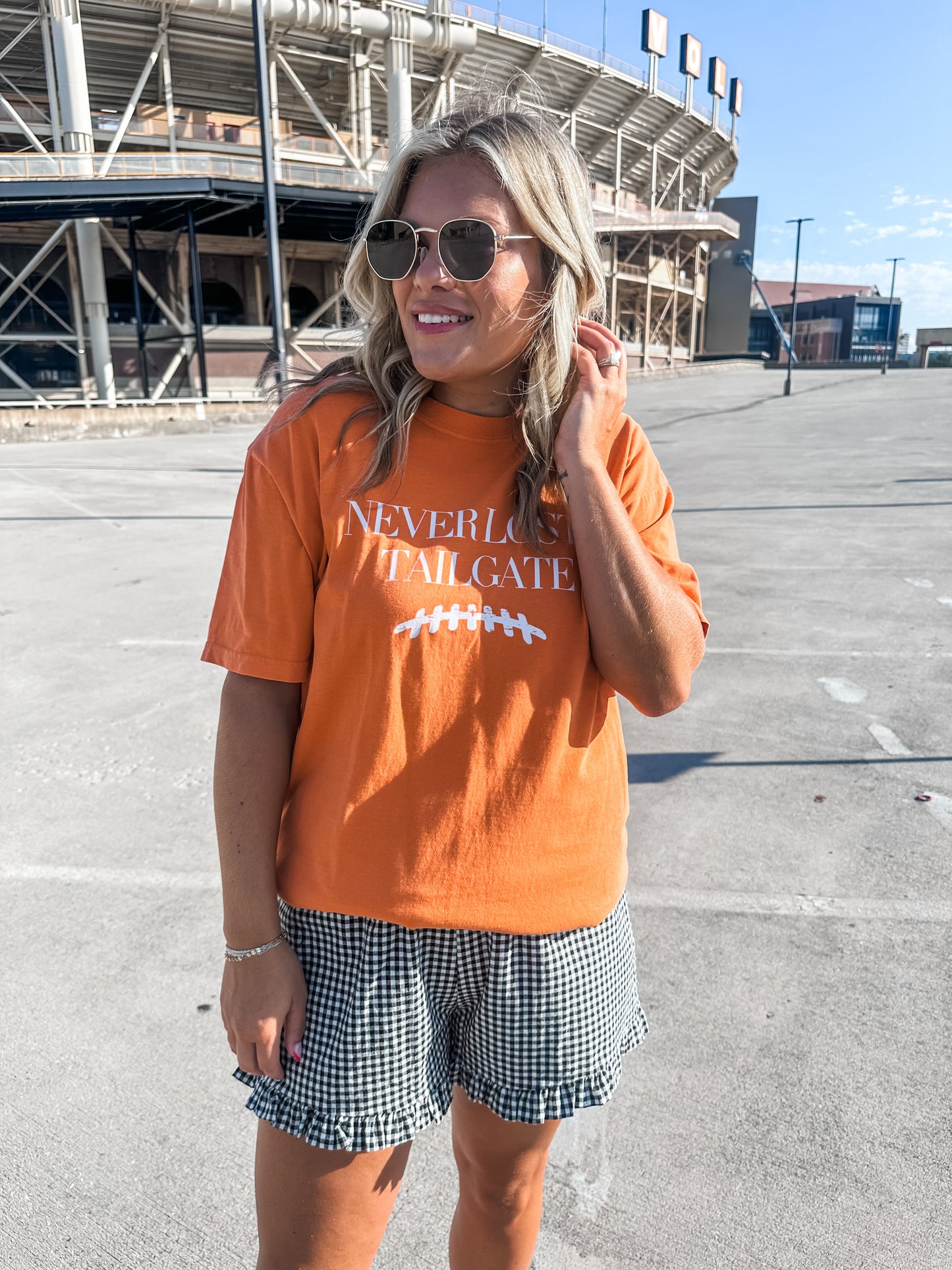 Never Lost a Tailgate- Orange Tee