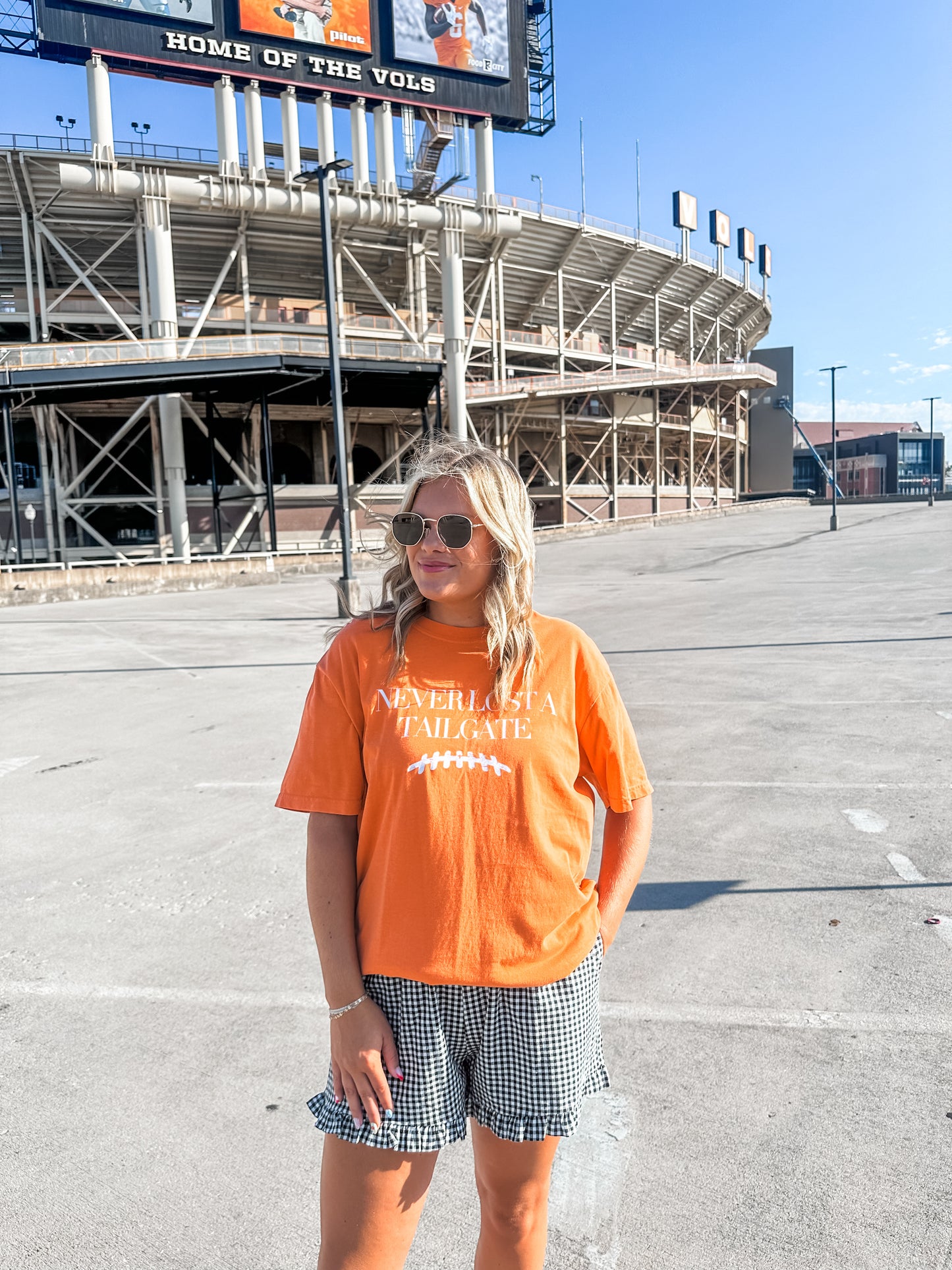 Never Lost a Tailgate- Orange Tee