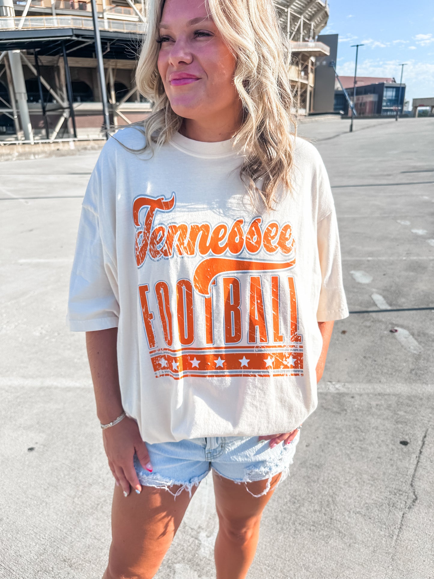Tennessee Allstar Football Tee- Ivory
