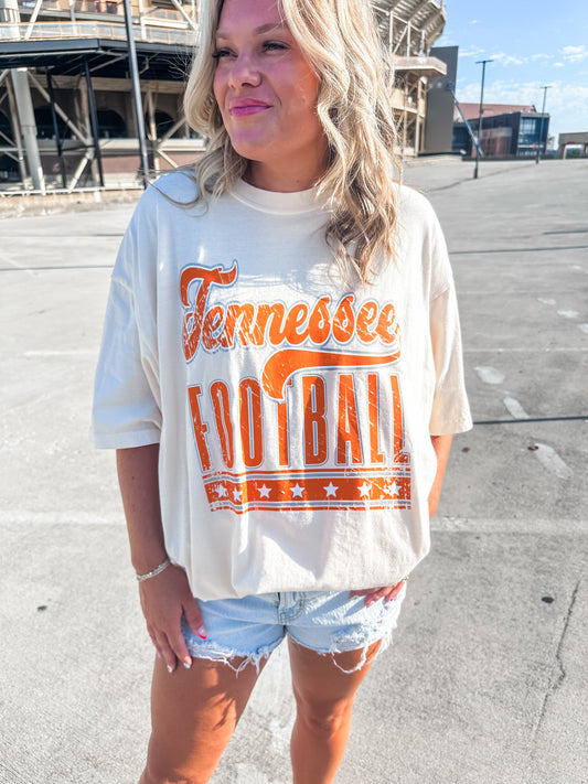 Tennessee Allstar Football Tee- Ivory