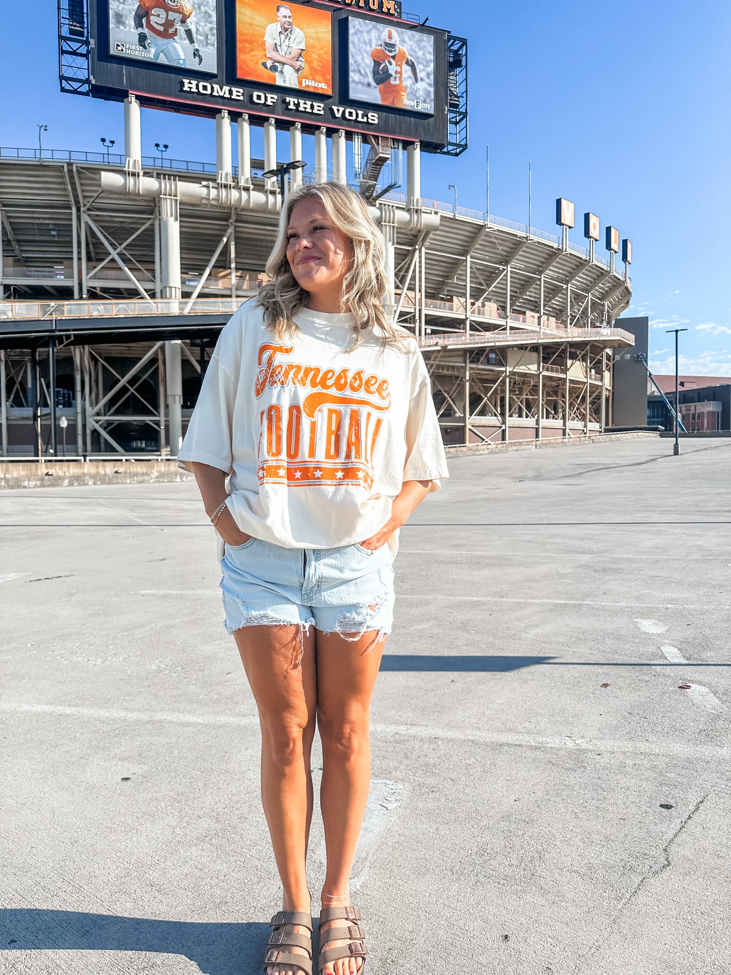 Tennessee Allstar Football Tee- Ivory