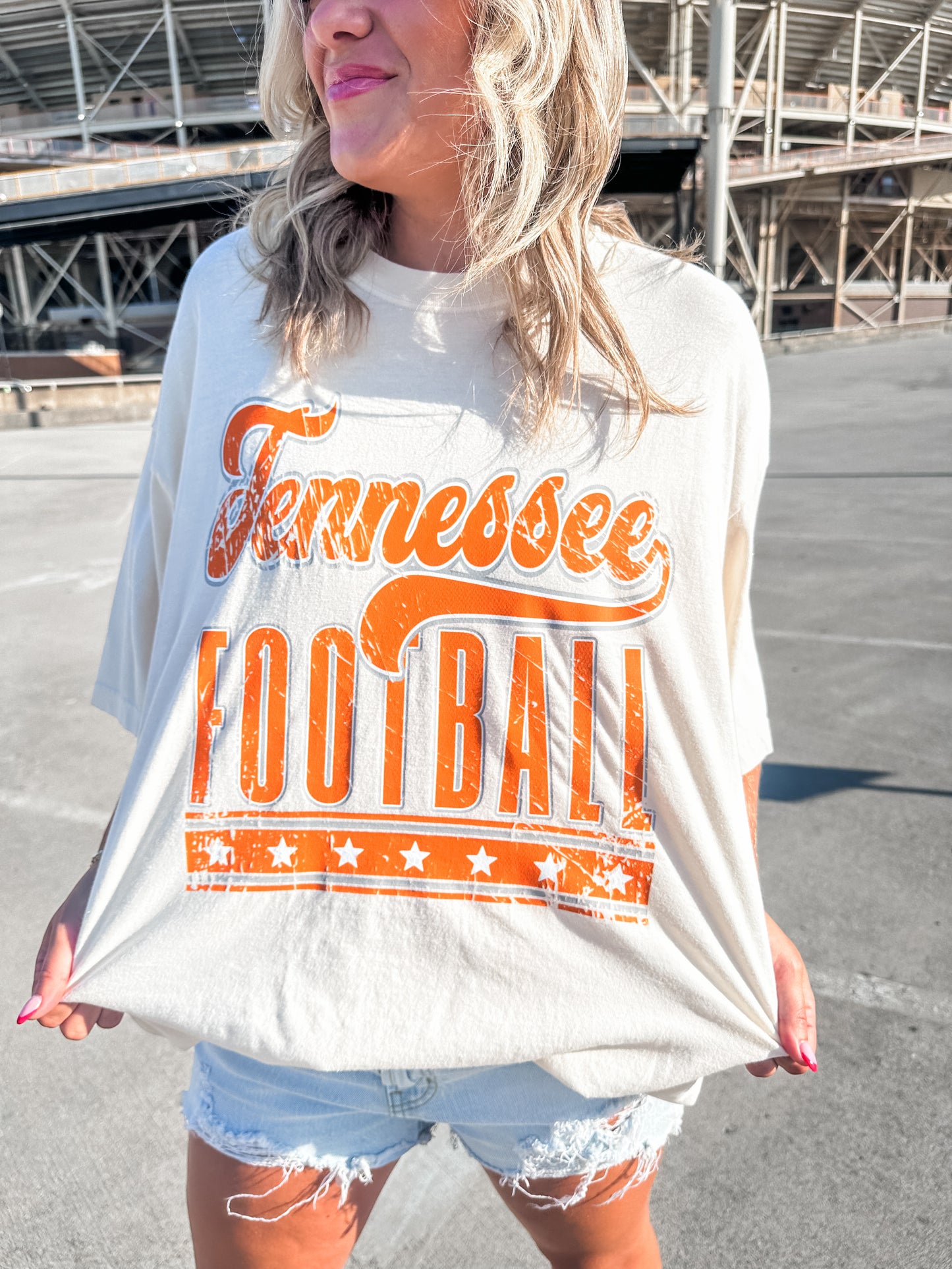 Tennessee Allstar Football Tee- Ivory