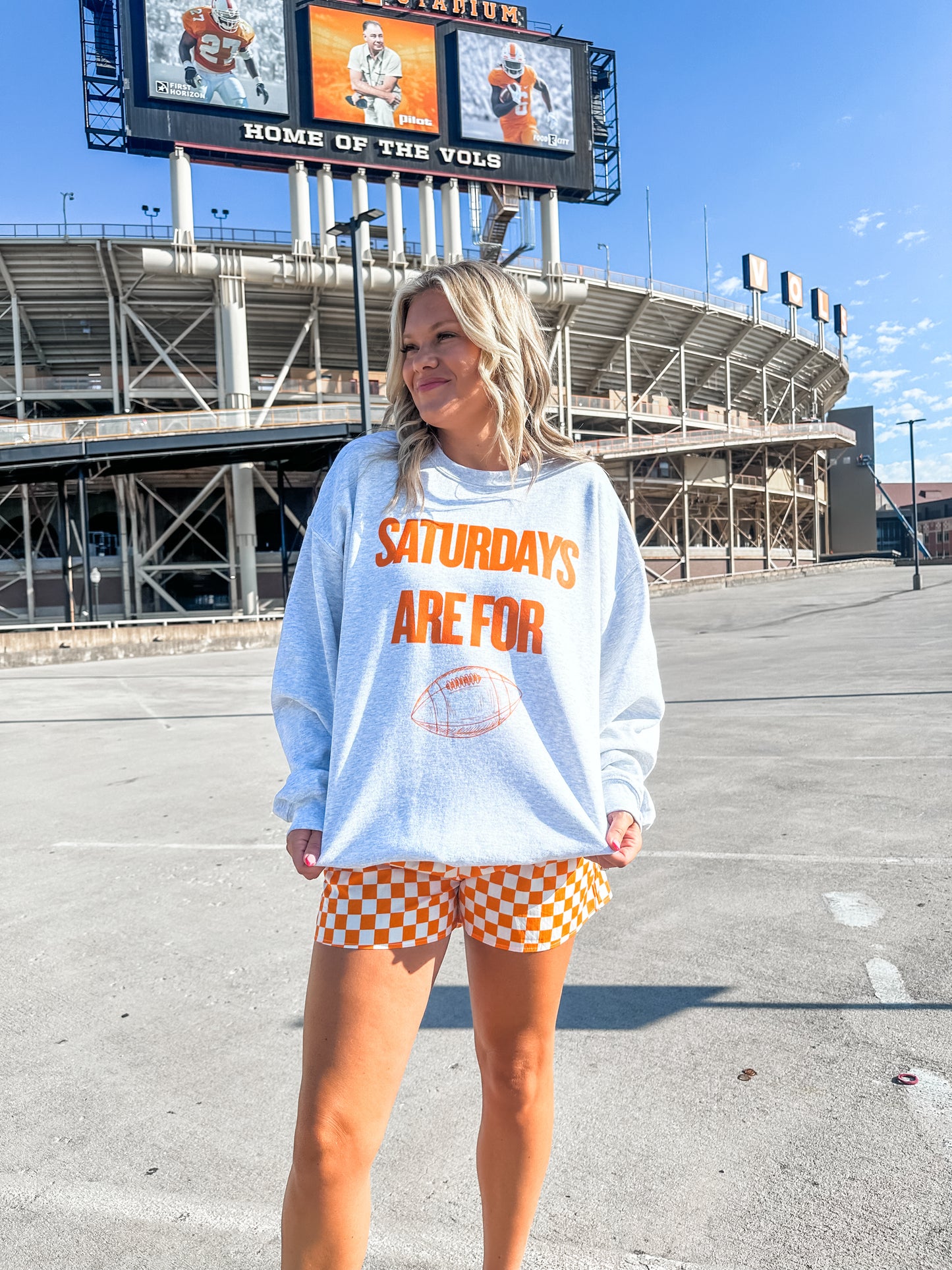 Saturdays are for Football ORANGE- Ash Sweatshirt