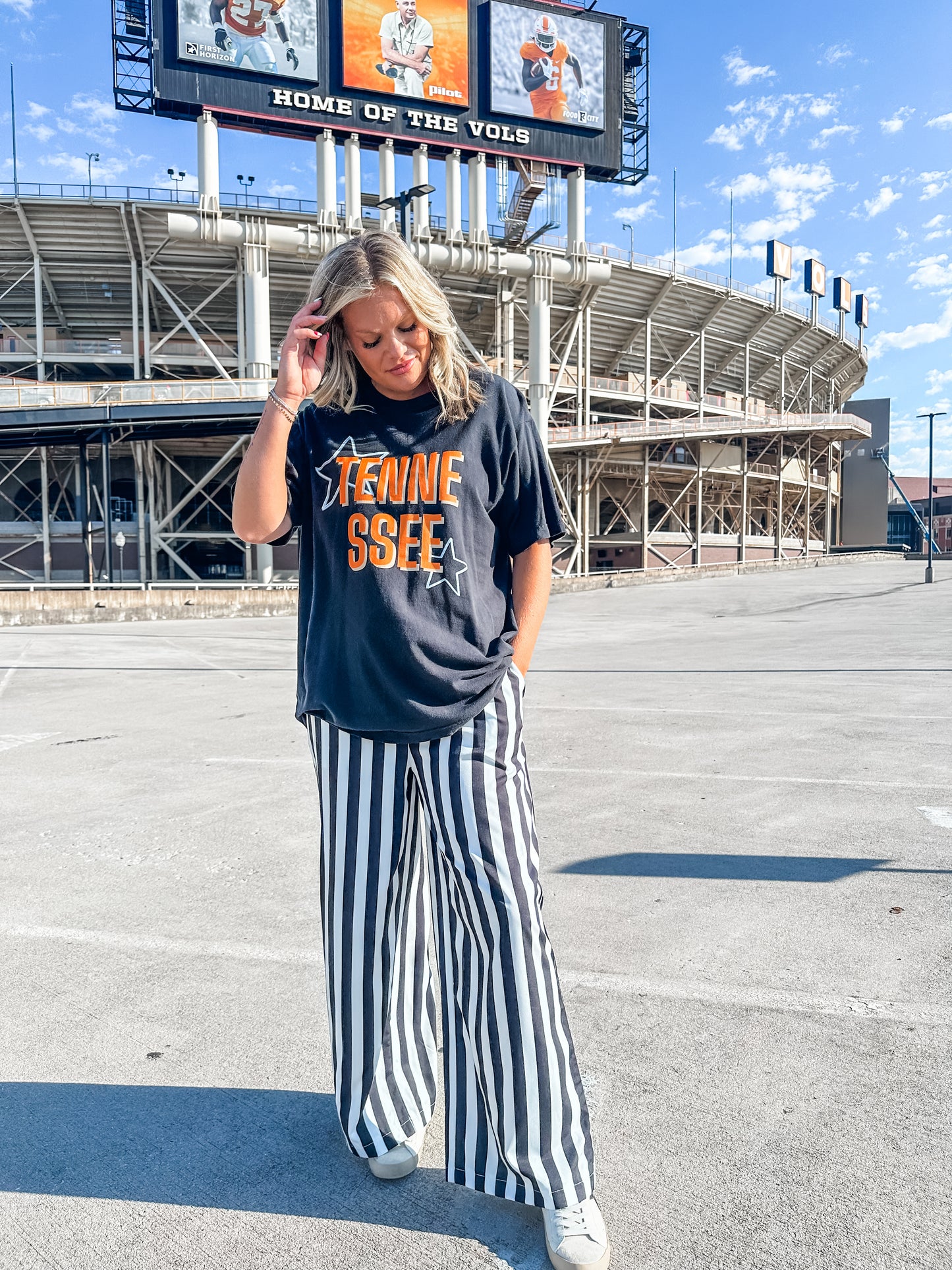 Tennessee Star Black Vintage Tee